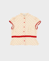 Vintage 00s Precis Polka Dot Sheer Blouse - M