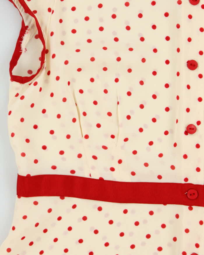 Vintage 00s Precis Polka Dot Sheer Blouse - M