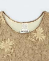Vintage Y2k 00s Olsen Collection Mesh Long Sleeve Top - S