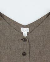 Vintage 1990s Loft Linen Blend Waistcoat Style Top - M