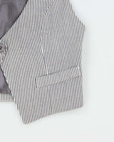 Vintage Y2k 2000s Valley Girl Stripe Waistcoat Style Top - S