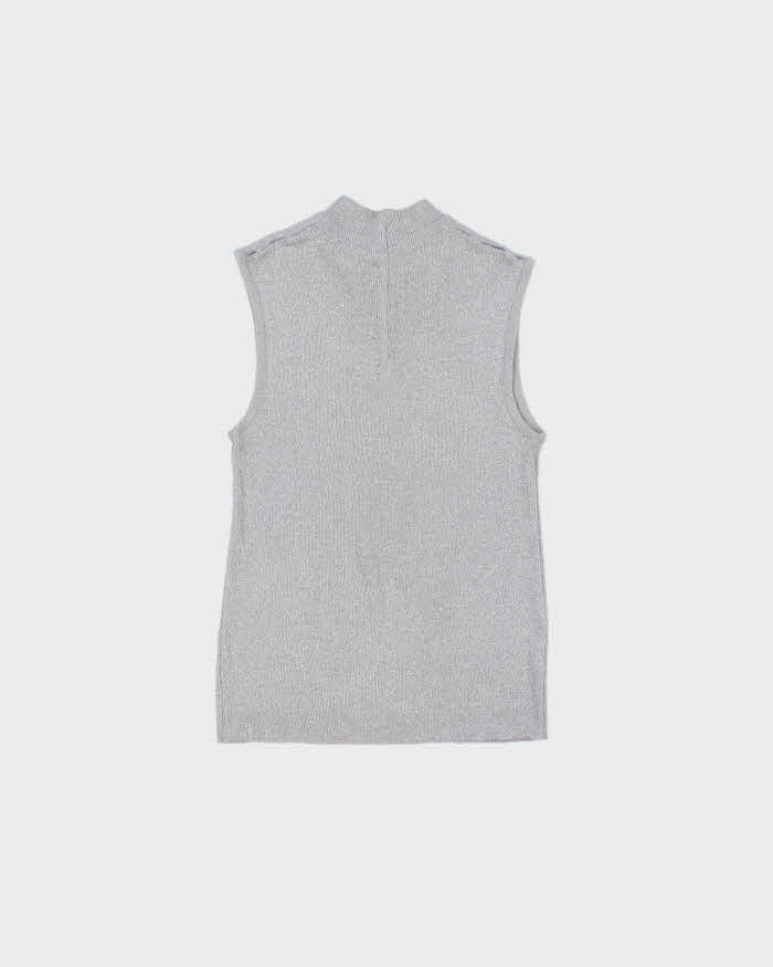 Vintage 1980s R.P. Knitting Sparkly High Neck Top - S