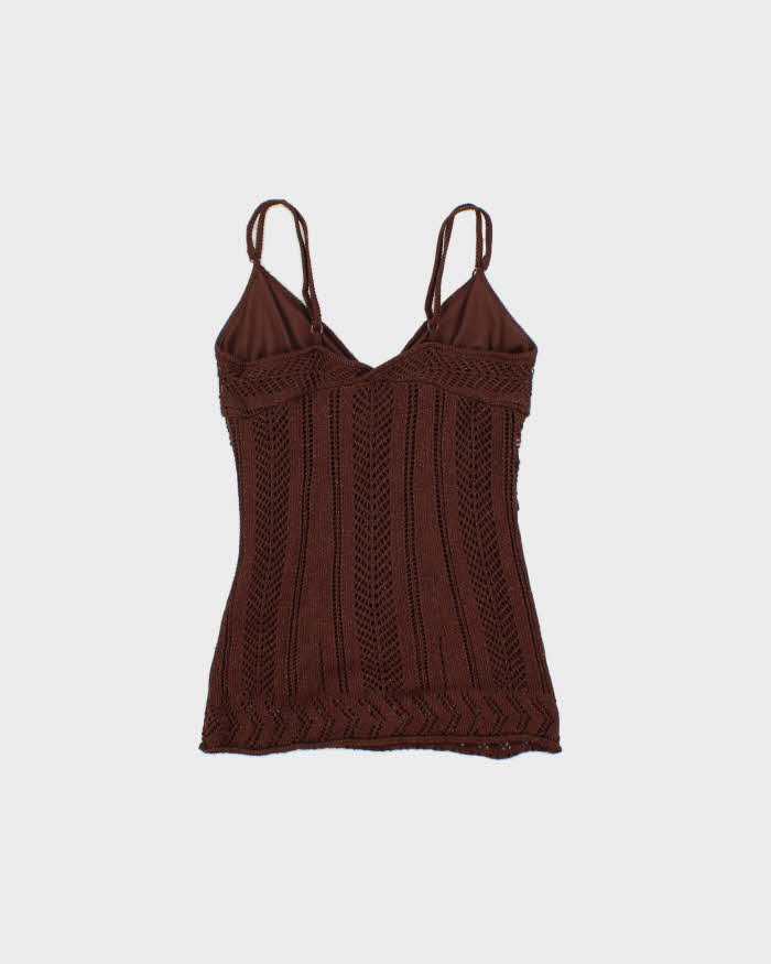 Vintage Y2k 2000s Le Chateau Sequin Knit Cami Top - S