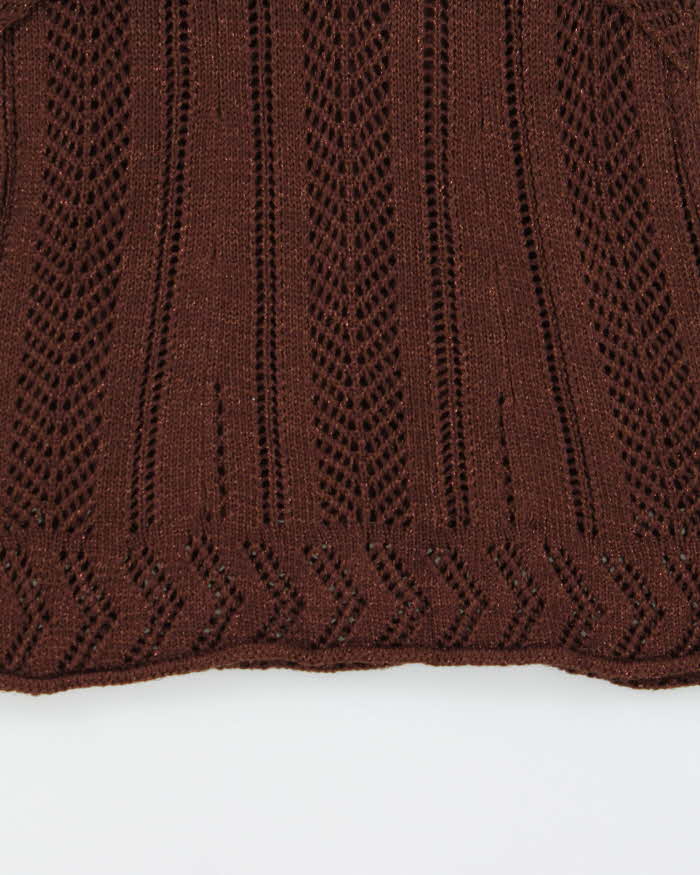 Vintage Y2k 2000s Le Chateau Sequin Knit Cami Top - S