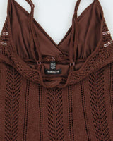 Vintage Y2k 2000s Le Chateau Sequin Knit Cami Top - S
