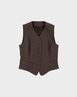 Vintage 2000s Laura Ashley Wool Waistcoat Top - M