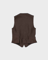 Vintage 2000s Laura Ashley Wool Waistcoat Top - M