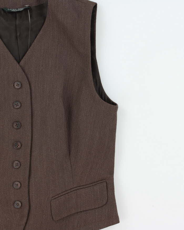 Vintage 2000s Laura Ashley Wool Waistcoat Top - M