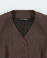 Vintage 2000s Laura Ashley Wool Waistcoat Top - M