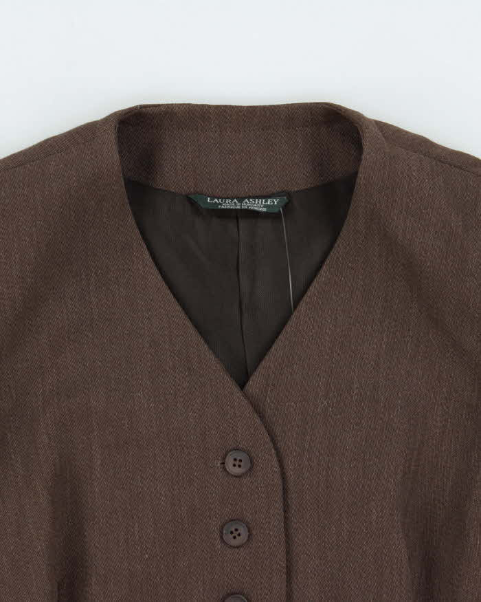 Vintage 2000s Laura Ashley Wool Waistcoat Top - M