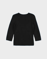 Vintage 1990s Laura Key Hole Detail 3/4 Length Sleeves Knit Top - S