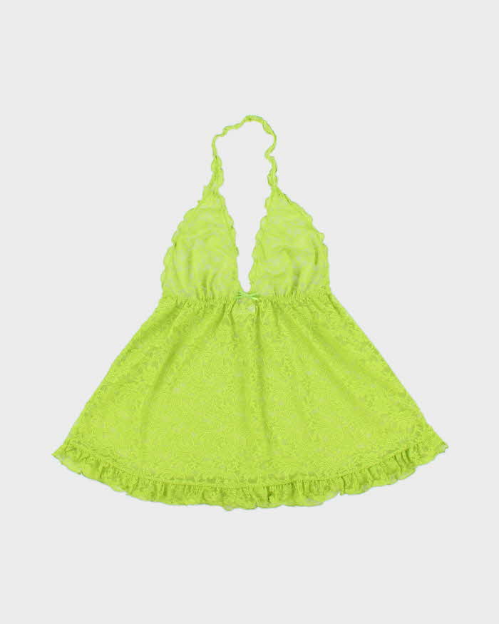 Vintage Y2k 2000s La Senza Lace Halter Neck Top - S