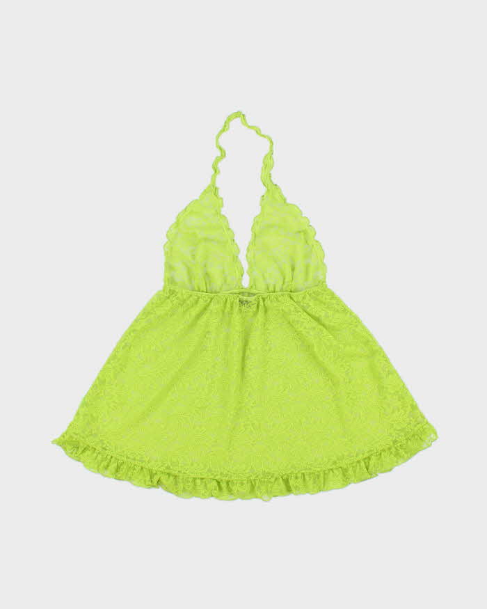 Vintage Y2k 2000s La Senza Lace Halter Neck Top - S