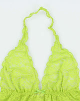 Vintage Y2k 2000s La Senza Lace Halter Neck Top - S