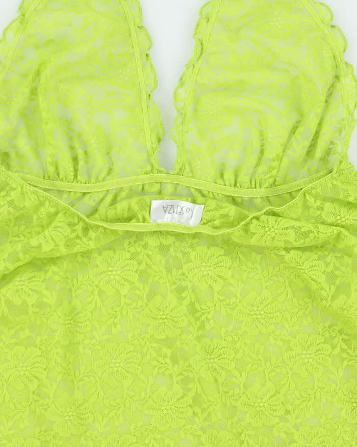 Vintage Y2k 2000s La Senza Lace Halter Neck Top - S