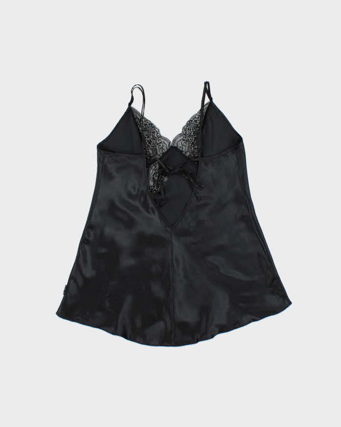 Vintage Y2k 2000s La Senza Tie Back Lace Split Front Cami - S