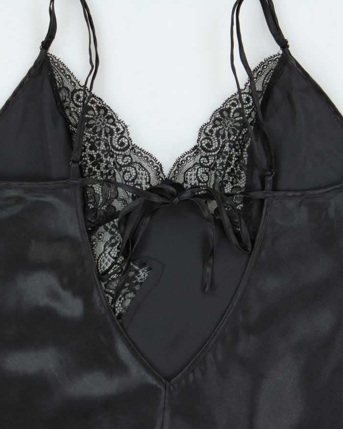 Vintage Y2k 2000s La Senza Tie Back Lace Split Front Cami - S