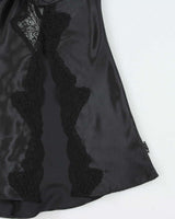 Vintage Y2k 2000s La Senza Tie Back Lace Split Front Cami - S