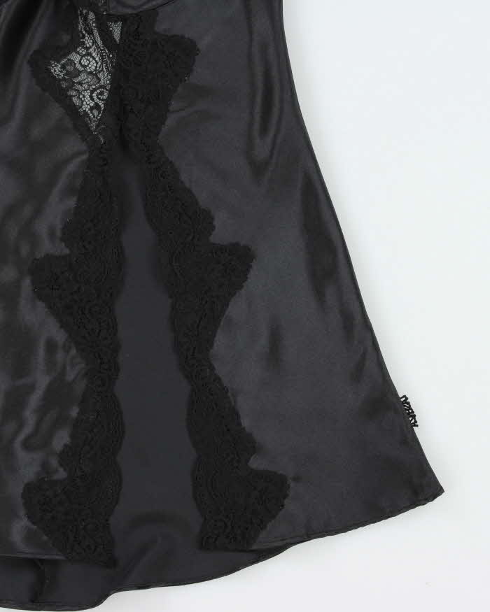 Vintage Y2k 2000s La Senza Tie Back Lace Split Front Cami - S