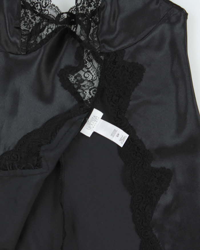 Vintage Y2k 2000s La Senza Tie Back Lace Split Front Cami - S