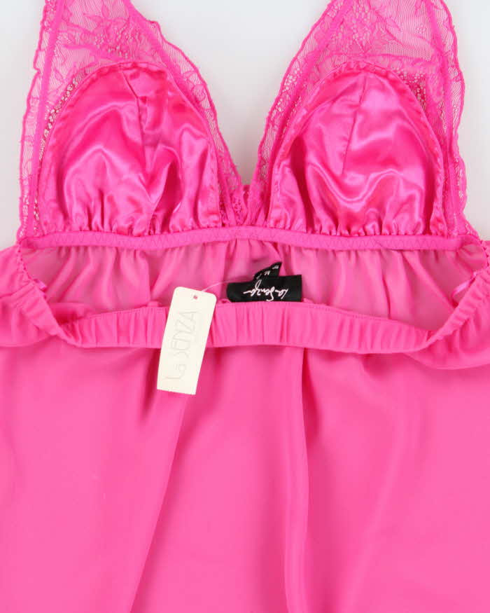 DSWT Y2k 2000s La Senza Mesh Ruffle Halter Neck Top - M