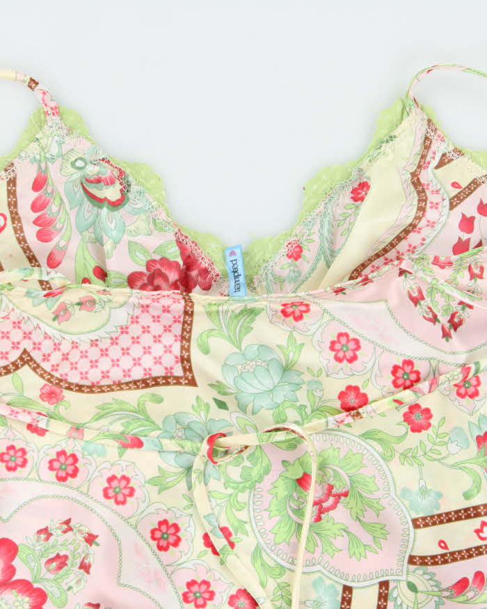 Vintage Y2k 2000s Tempted Satin Cami - M