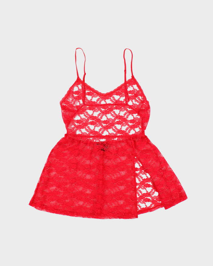 Vintage Y2k 2000s Victoria's Secret Backless Lace Cami - M