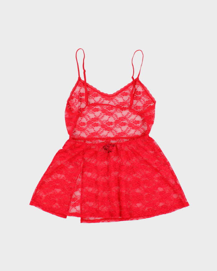 Vintage Y2k 2000s Victoria's Secret Backless Lace Cami - M