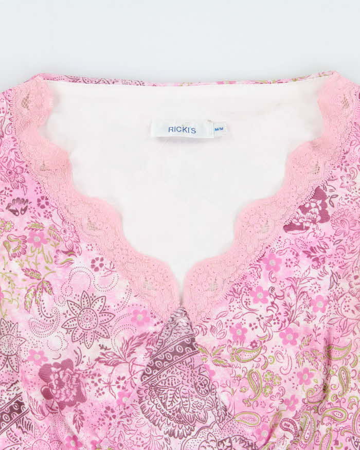 Vintage Y2k 2000s Ricki's Paisley Pattern Top - M