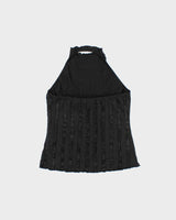 Vintage 2000s MXM Ruffle Detail Low Back Halter Neck Top - M