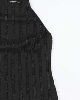 Vintage 2000s MXM Ruffle Detail Low Back Halter Neck Top - M