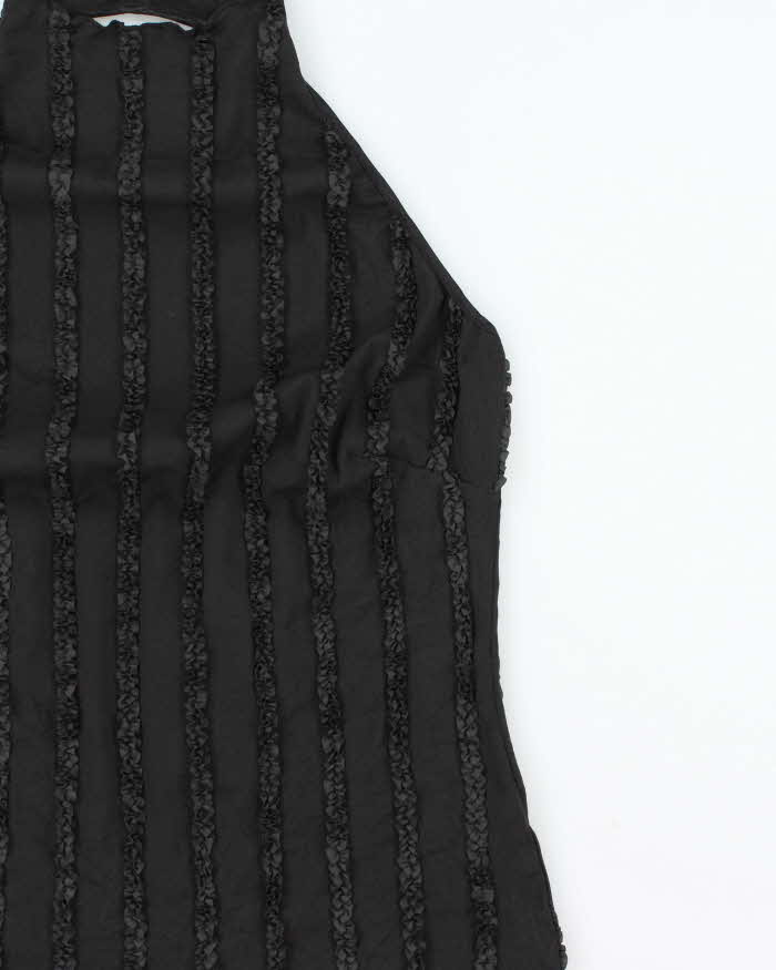 Vintage 2000s MXM Ruffle Detail Low Back Halter Neck Top - M