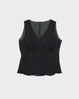 Vintage 1990s Bianca Nygard Sheer Beaded Top - M