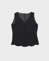 Vintage 1990s Bianca Nygard Sheer Beaded Top - M