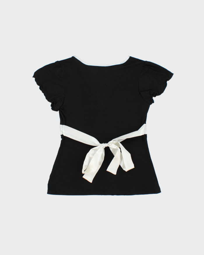 Vintage Y2k 2000s Tempted Low V Cap Sleeve Top - M