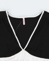 Vintage Y2k 2000s Tempted Low V Cap Sleeve Top - M