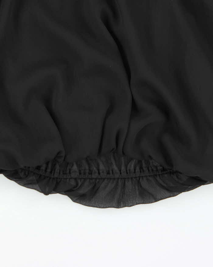 Vintage Y2k 2000s Lady Dutch Sheer Frilly Bubble Blouse - M
