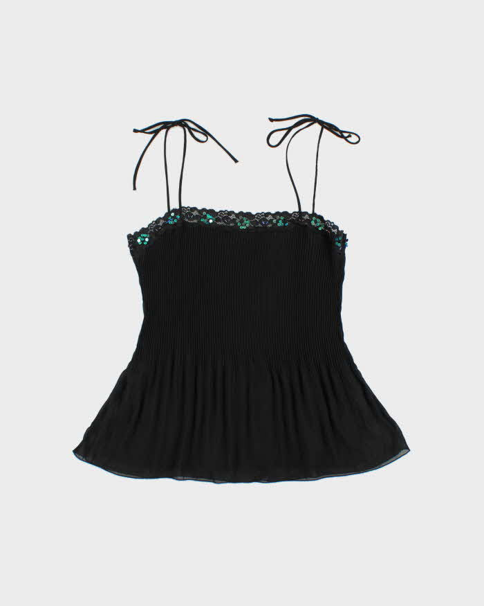 Vintage Y2k 2000s Dolled Up Plisses Sequin Cami - M