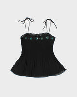 Vintage Y2k 2000s Dolled Up Plisses Sequin Cami - M