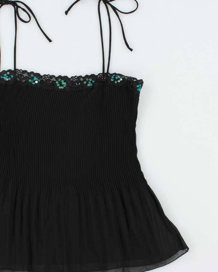 Vintage Y2k 2000s Dolled Up Plisses Sequin Cami - M