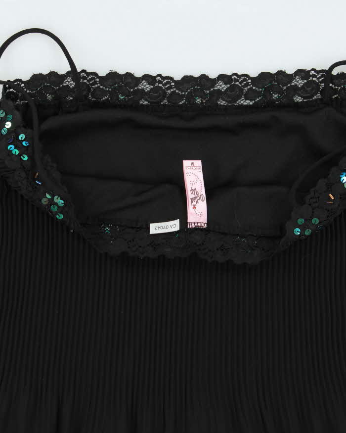 Vintage Y2k 2000s Dolled Up Plisses Sequin Cami - M