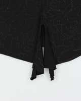 Vintage Y2k 2000s Suzy Glittery Asymmetric Hem Halter Neck Top - S