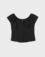 Vintage Y2k 2000s Chado Broderie Analgise Milkmaid Top - M