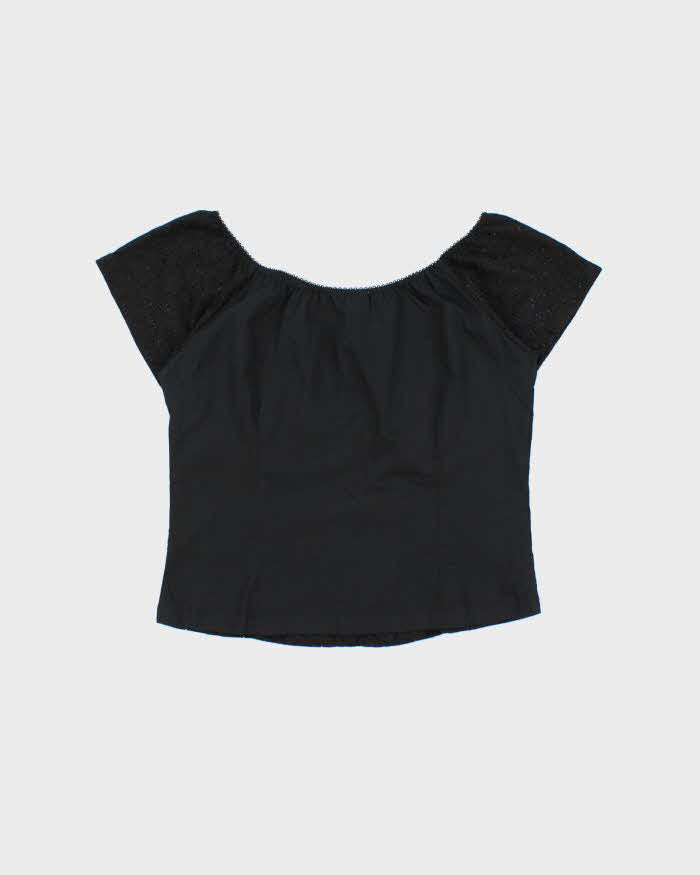 Vintage Y2k 2000s Chado Broderie Analgise Milkmaid Top - M