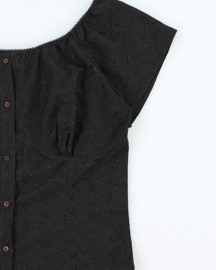Vintage Y2k 2000s Chado Broderie Analgise Milkmaid Top - M