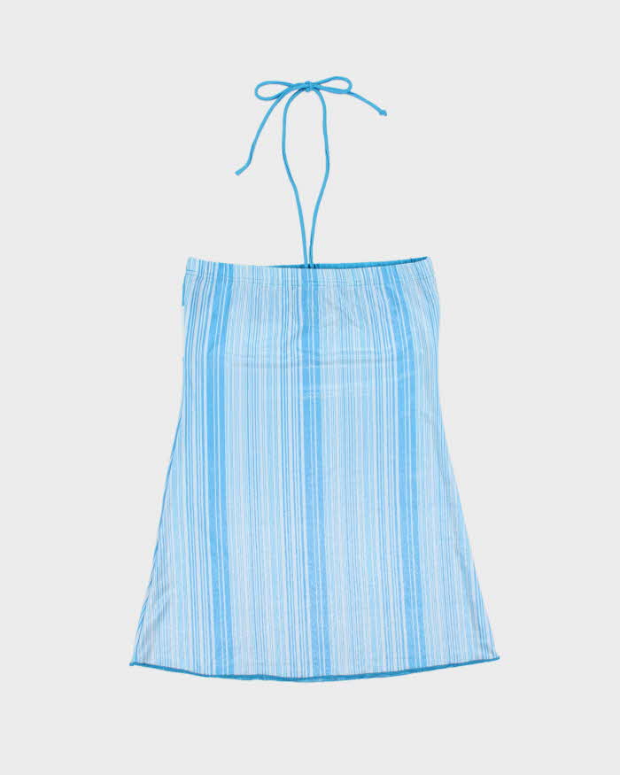 Vintage Y2k 2000s Oops Shimmery Stripe Bandeau Top - XS