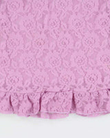 Vintage Y2k 2000s La Vie En Rose Lace Ruffle Hem Cami - S