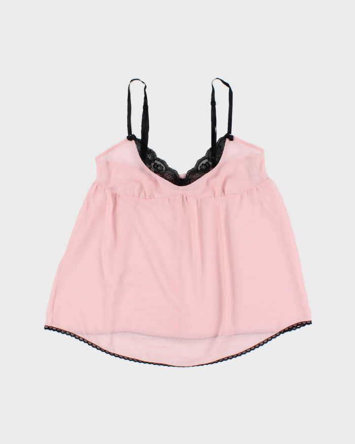 Vintage Y2k 2000s Victoria's Secret Mesh Flowy Cami Top - M