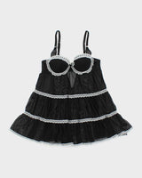 Vintage Y2k 2000s La Senza Tiered Mesh Cami Top - S