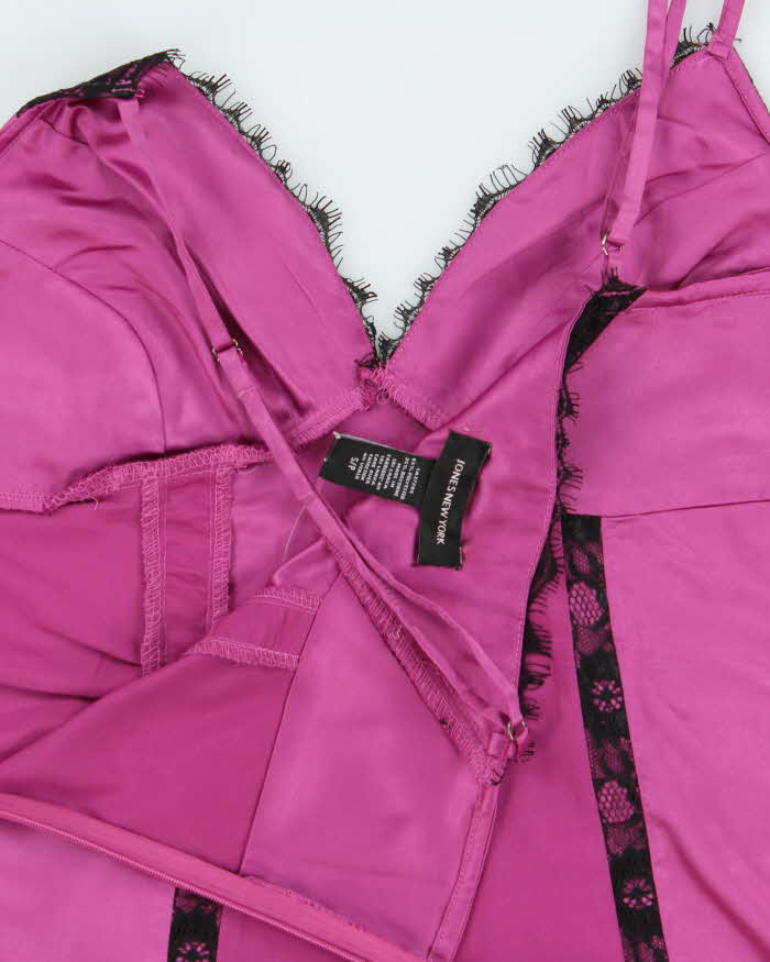 Vintage Y2k 2000s Jones New York Satin & Lace Top - S
